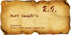 Ruff Imogén névjegykártya